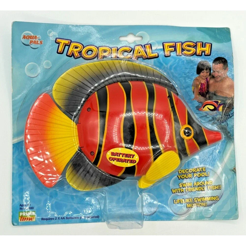 Aqua Pals Tropical Fish Pool Toy Battery Operated NOS 2002 Interactive Play 8400